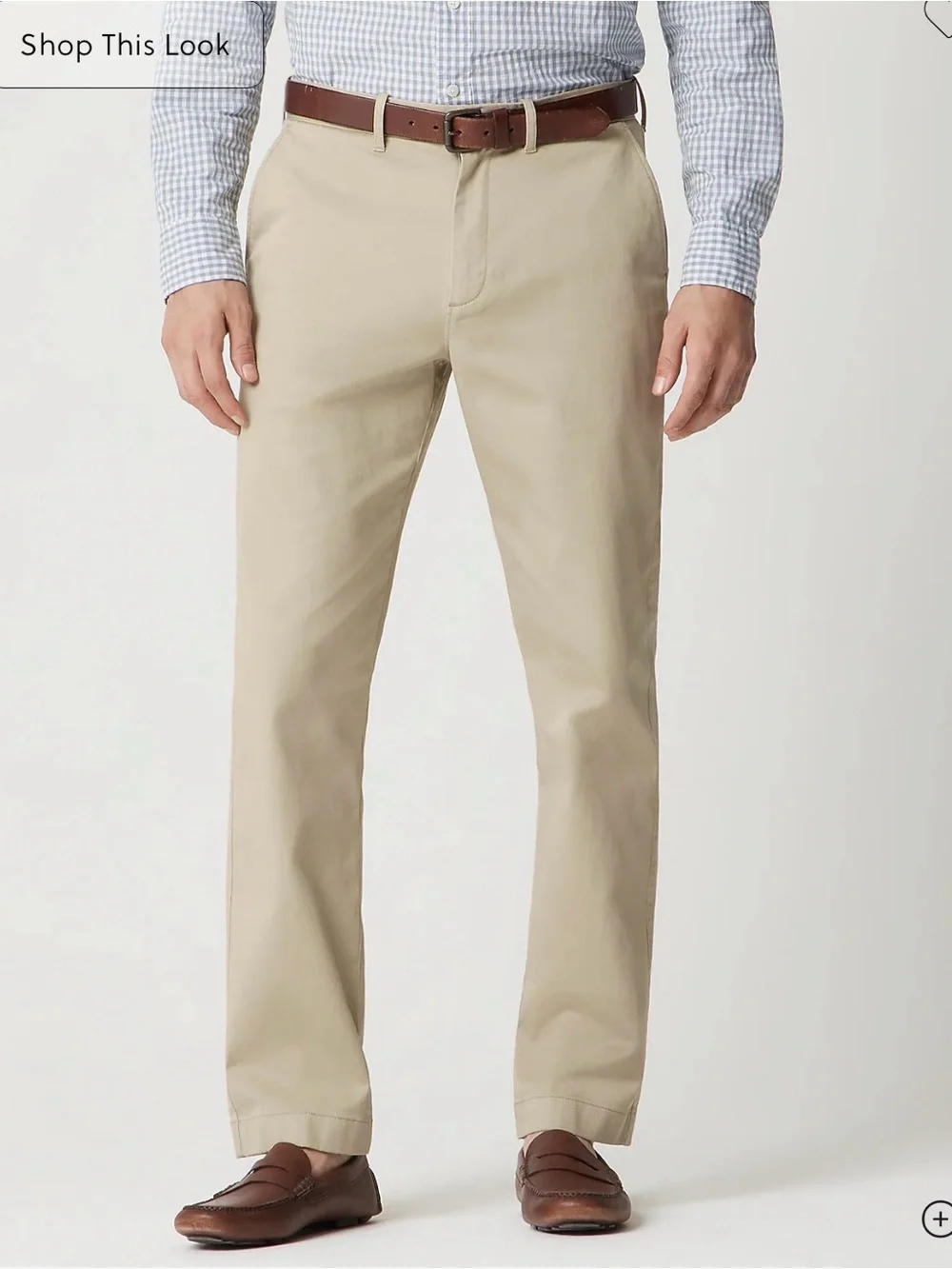 J. Crew Men’s Beige Straight-Fit Flex Chino Pants